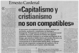 Capitalismo y cristianismo no son compatibles".