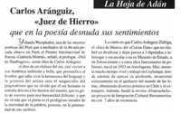 Carlos Aránguiz, "Juez de hierro" que en la poesía desnuda sus sentimientos.
