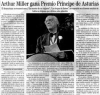 Arthur Miller gana Premio Príncipe de Asturias.