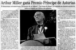 Arthur Miller gana Premio Príncipe de Asturias.