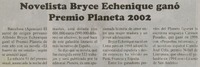Novelista Bryce Echeñique ganó Premio Planeta 2002
