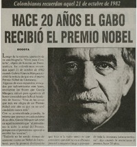 Hace 20 años El Gabo recibió el Premio Nobel Colombianos recuerden aquel 21 de octubre de 1982