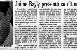 Jaime Bayly presentó su última novela.