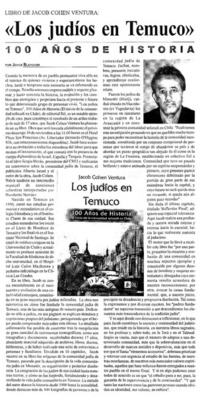 Los judíos en Temuco" : 100 años de historia
