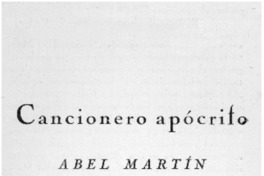 Cancionero apócrifo Abel Martín