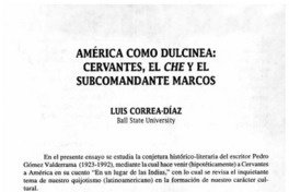 América como Dulcinea: Cervantes, El Che y el Subcomandante Marcos
