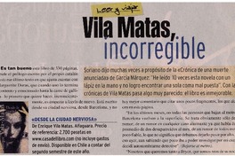 Vila Matas, incorregible.
