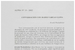 Conversación con Mario Vargas Llosa