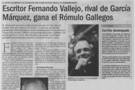 Escritor Fernando Vallejo, rival de García Márquez, gana el Rómulo Gallegos.