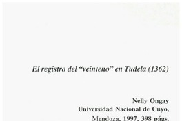 El Registro del "veinteno" en Tudela (1362)