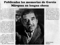 Publicadas las memorias de García Márquez en lengua checa