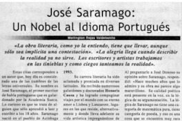 José Saramago: un nobel al idioma portugués
