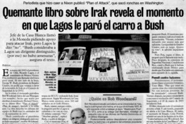 Quemante libro sobre Irak revela el momento en que Lagos le paró el carro a Bush