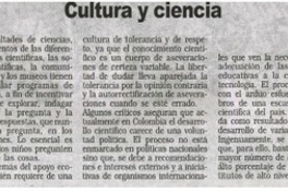 Cultura y ciencia