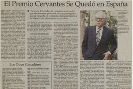 El Premio Cervantes se quedó en España.