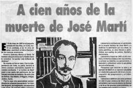 A cien años de la muerte de José Martí