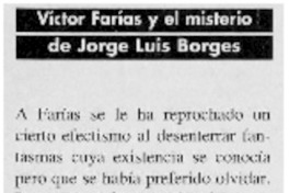 Víctor Farías y el misterio de Jorge Luis Borges.