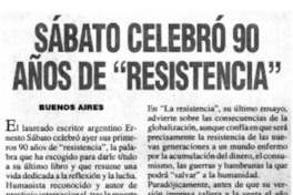 Sábato celebró 90 años de "resistencia".