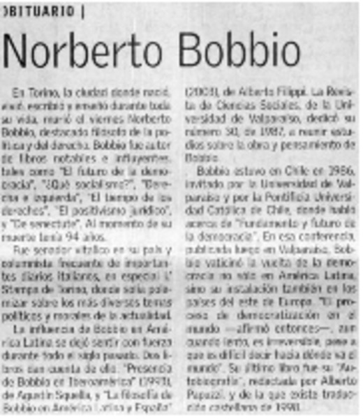 Norberto Bobbio.