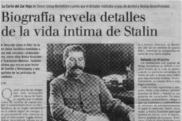 Biografía revela detalles de la vida íntima de Stalin