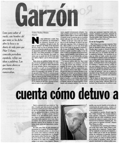 Garzón cuenta cómo detuvo a Pinochet
