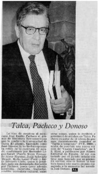 Talca, Pacheco y Donoso.