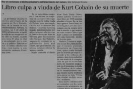 Libro culpa a viuda de Kurt Cobain de su muerte