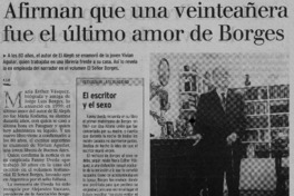 Afirman que una veinteañera fue el último amor de Borges