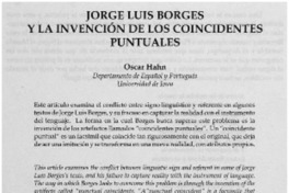 Jorge Luis Borges y la invención de los coincidentes puntuales