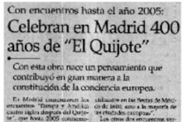 Celebran en Madrid 400 años de "El Quijote".