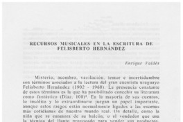Recursos musicales en la escritura de Felisberto Hernández