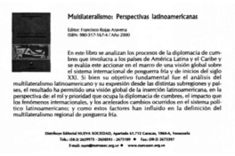 Multilateralismo: Perspectivas latinoamericanas.