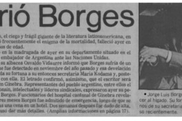 Murió Borges.
