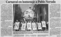 Carnaval en homenaje a Pablo Neruda.