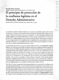 El Principio de protección de la confianza legítima en el Derecho Administrativo