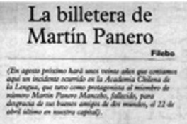 La billetera de Martín Panero
