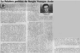 La palabra poética de Sergio Venegas Aedo