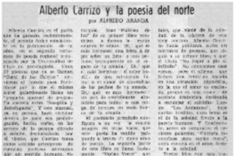 Alberto Carrizo y la poesía del norte