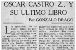 Oscar Castro Z., y su último libro