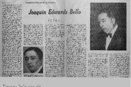Joaquín Edwards Bello, verdadero escrito social