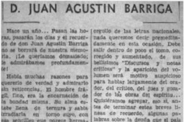 D. Juan Agustín Barriga