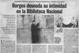 Borges desnuda su intimidad en la Biblioteca Nacional