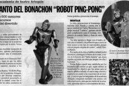 El Encanto del bonachón "Robot Ping-Pong".
