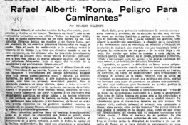 Rafael Alberti, "Roma, peligro para caminantes"
