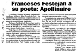 Un mes de homenajes a Apollinaire en Francia.