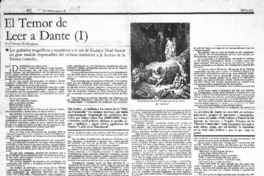 El temor de leer a Dante (I)