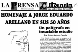 Homenaje a Jorge Eduardo Arellano en sus 50 años