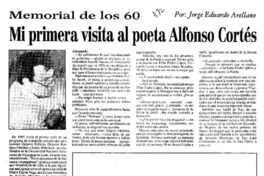 Mi primera visita al poeta Alfonso Cortés