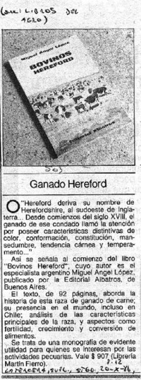 Ganado Hereford.