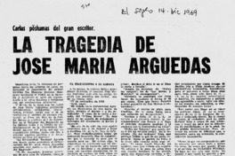 La tragedia de José María Arguedas